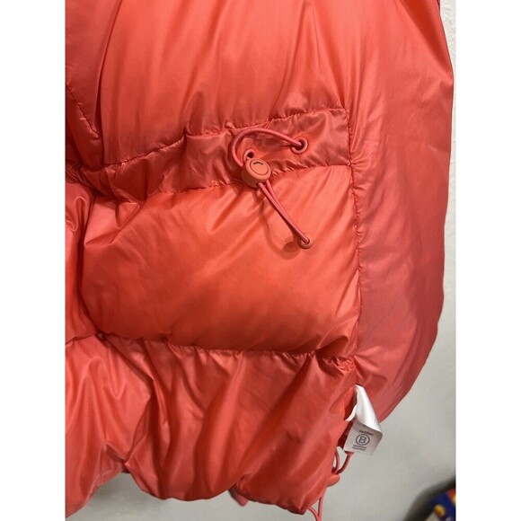 ATHLETA Lofty Down Puffer Jacket Full Zip Coat Jacket Size Large  Pink /orange - Picture 10 of 10